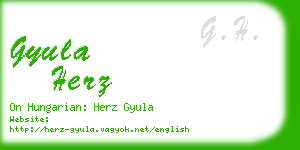 gyula herz business card